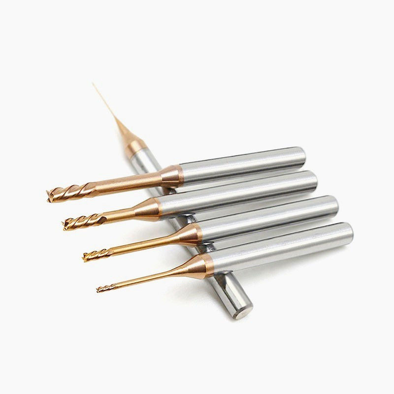 마이크로 딥 굴레 긴 목 밀링 컷어, 0.1mm 코너 반사 끝 밀링