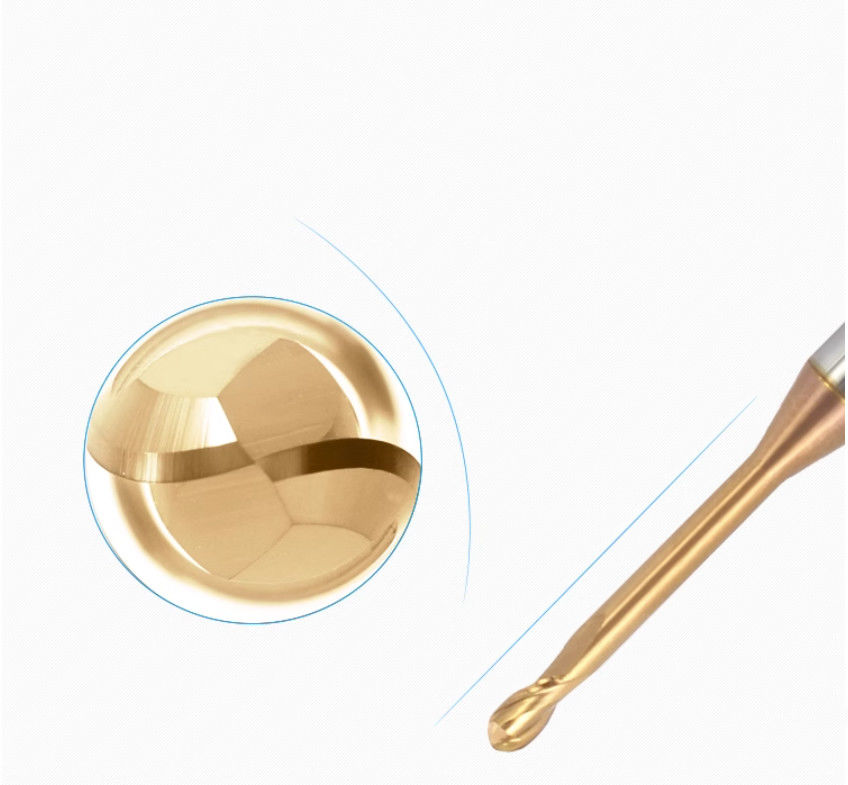 마이크로 딥 굴레 긴 목 밀링 컷어, 0.1mm 코너 반사 끝 밀링