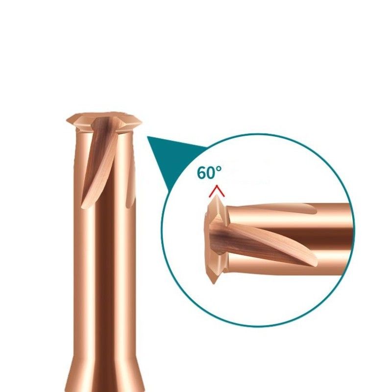 CNC 단일 치아 스레딩 끝 밀 Solid Carbide 4 플루트