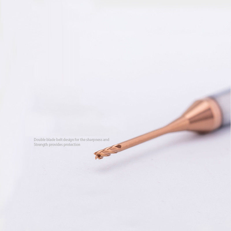 텅스텐 마이크로 지름 끝 밀 0.2mm 절단 가장자리와 함께 2.5mm 플루트 길이
